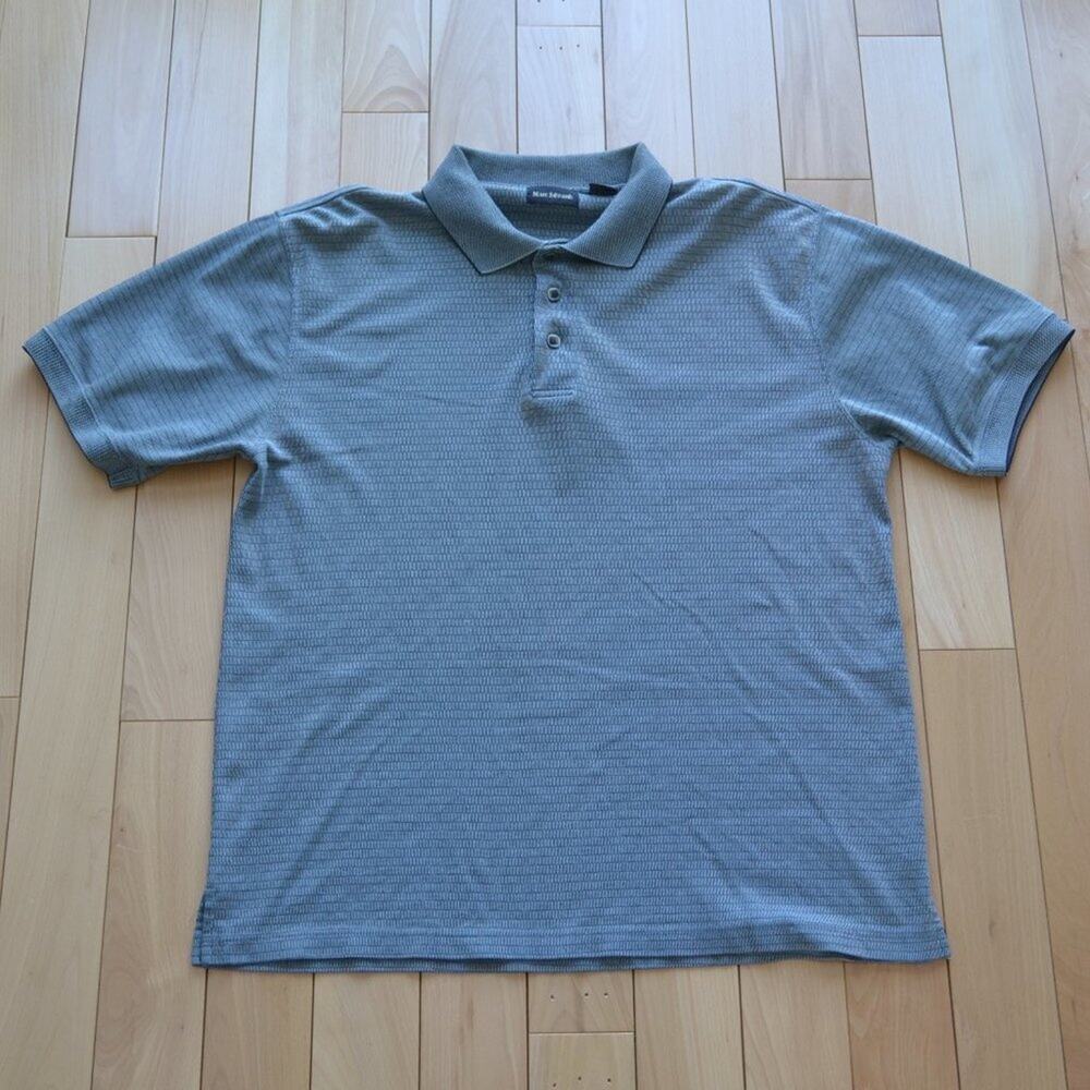 Marc Edwards Short Sleeve Polo Men's M Gray and Black
